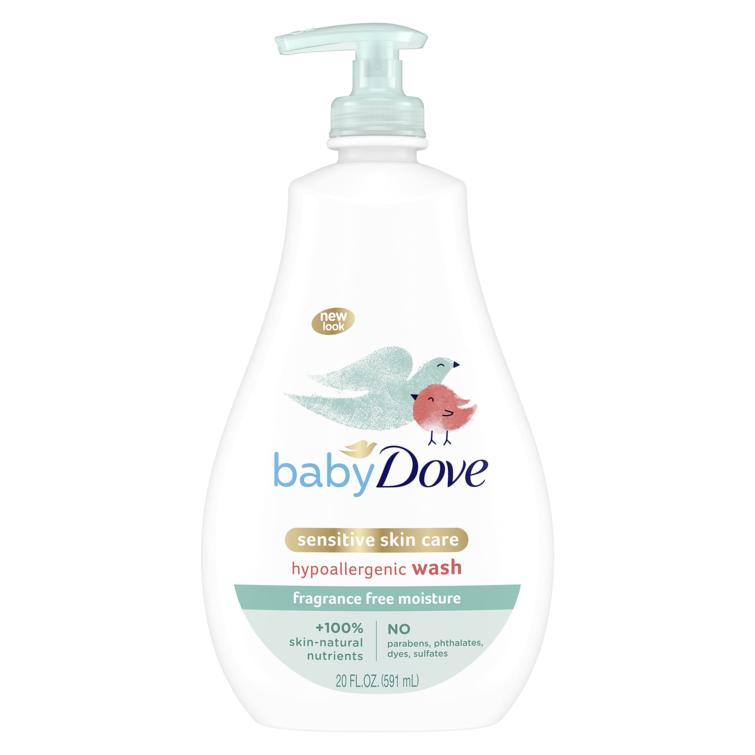 Dove Body Wash, fragrance-free, 20 Fl Oz/591ml