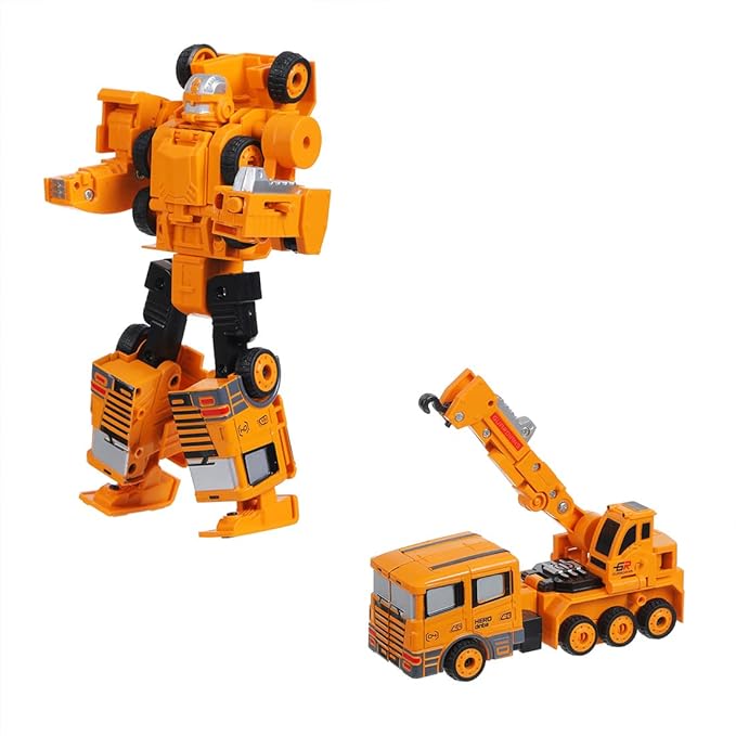 miniso 挖掘机变体玩具车变身为机器人,适合 4,5,6,7,8 岁男孩女孩