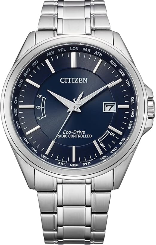 citizen 西铁城男式模拟光动能手表,带不锈钢表带 cb0250-84l