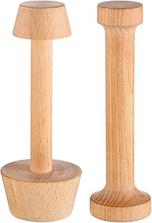 yuyosunb 2 件木制挞夯具套装挞盘木制模具蛋挞夯具糕点工具挞夯具