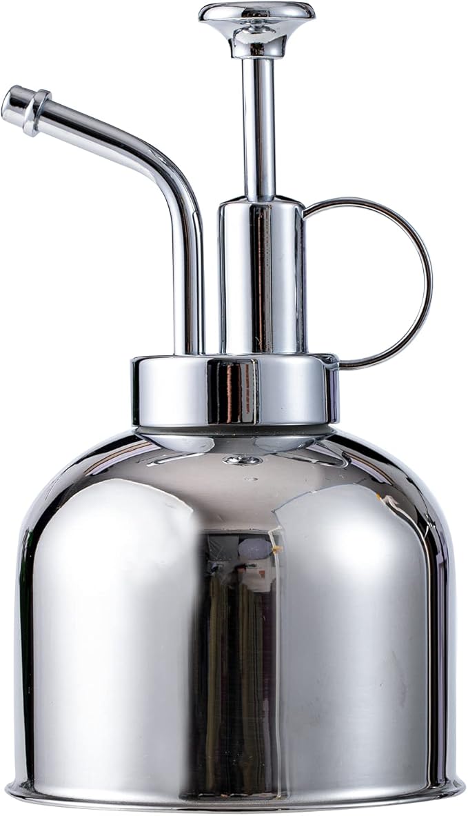 imeea 植物喷雾瓶 sus304 不锈钢植物喷壶 带顶部泵