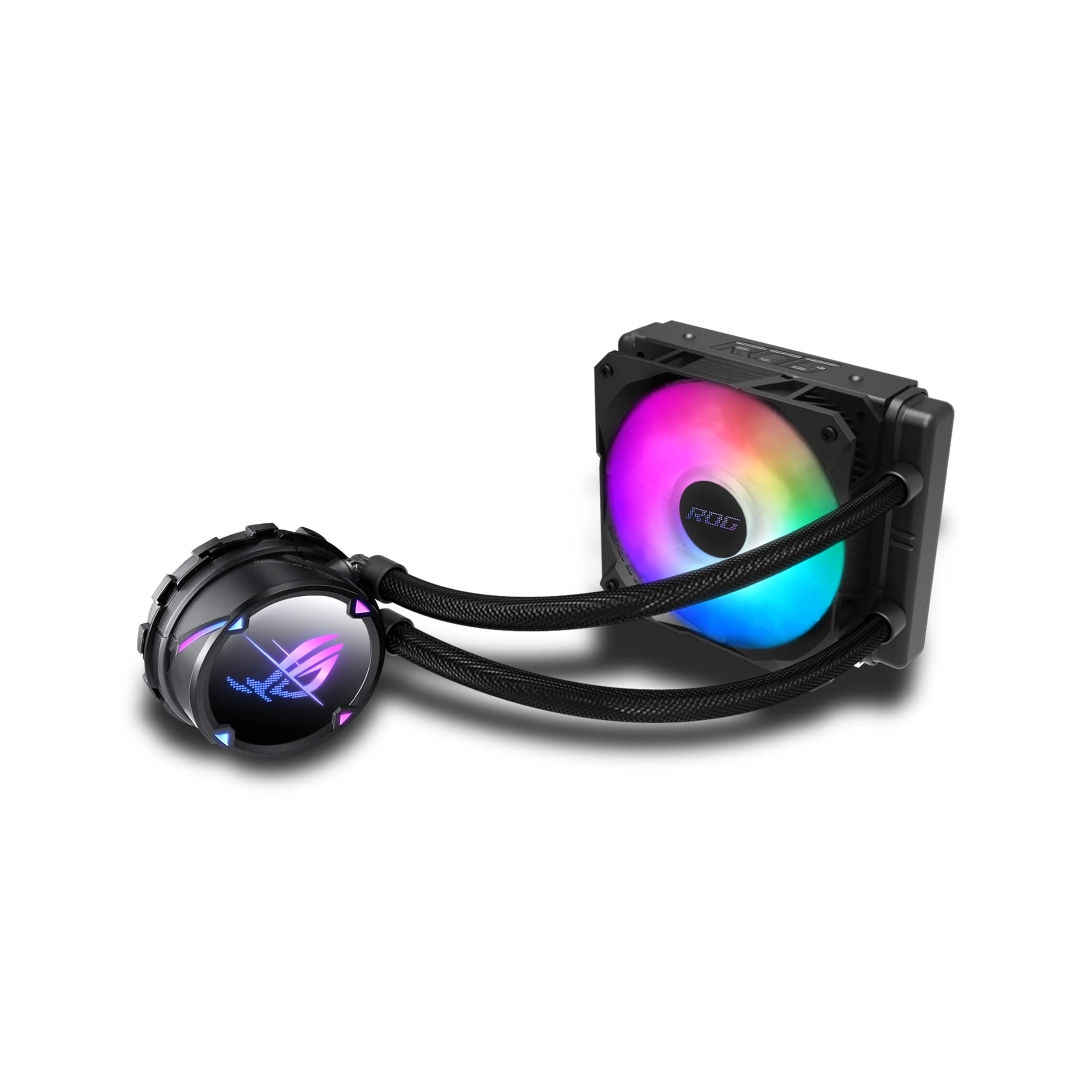 Asus ROG Strix LC II 120 ARGB integrated liquid CPU cooler with Aura Sync, Intel ®  LGA 1150/1151/1155/1156/1200/2066 and AMD AM4/TR4 support and ROG 120mm ARGB heat sink fan