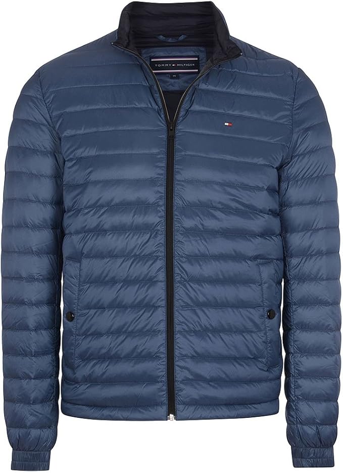 hilfiger 男式 lw 可收納飞行员夹克 blue (ensign blue) medium