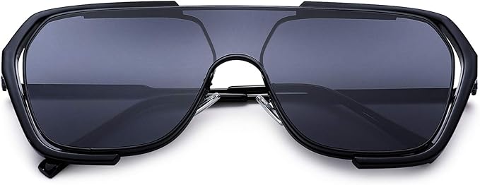 coasion 时尚透明镜片太阳镜酷炫半透明眼镜框适合男士女士超大太阳