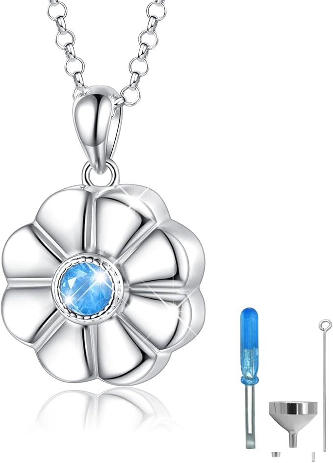 zlilijan 灰烬骨灰项链 925 纯银纪念纪念品吊坠吊坠吊坠吊坠吊坠吊坠