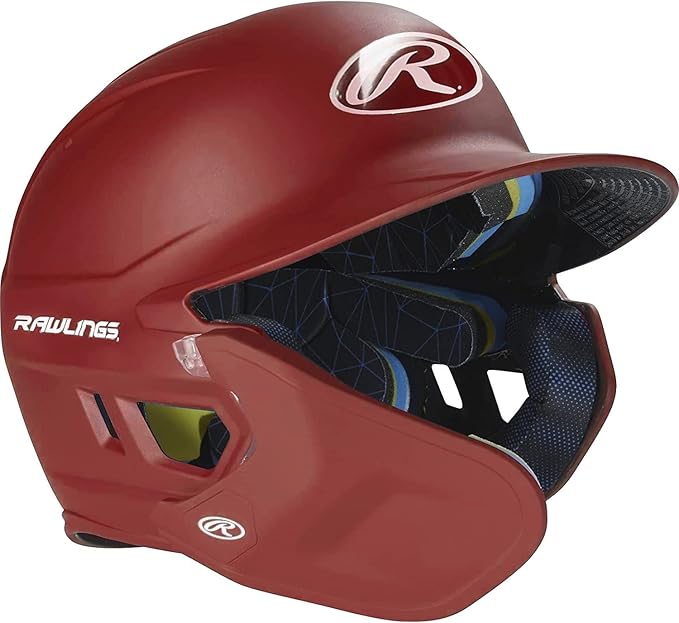 rawlings 2022 mach 单色哑光棒球击球头盔 w/lhb adjext, 青少年, 哑