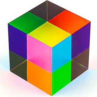 yjwfhpu 混合彩色立方体 立方体棱镜 1.