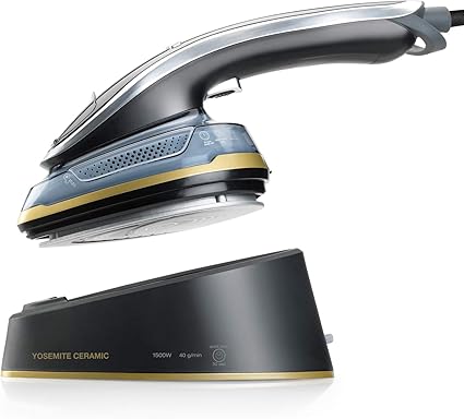 Solac Yosemite 陶瓷蒸汽熨斗2 合1 去除所有 和 99 9999 的 和 90 毫升 1300 W 30 秒加热 2 个配件 垂直和水平熨斗 亚马逊中国 小家电