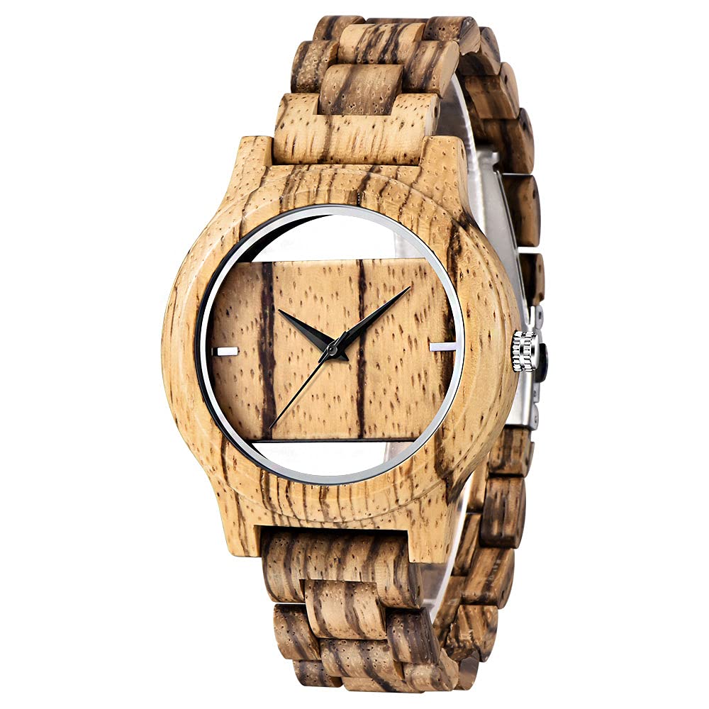 Men's Wooden Watch Fashion Wooden Watch Timing Code Band Glow Pointer Fashion Men's Watch