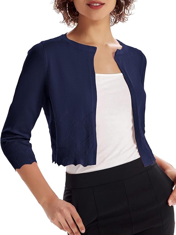 grace karin 女式七分袖短款开衫 轻质短短短短短披肩