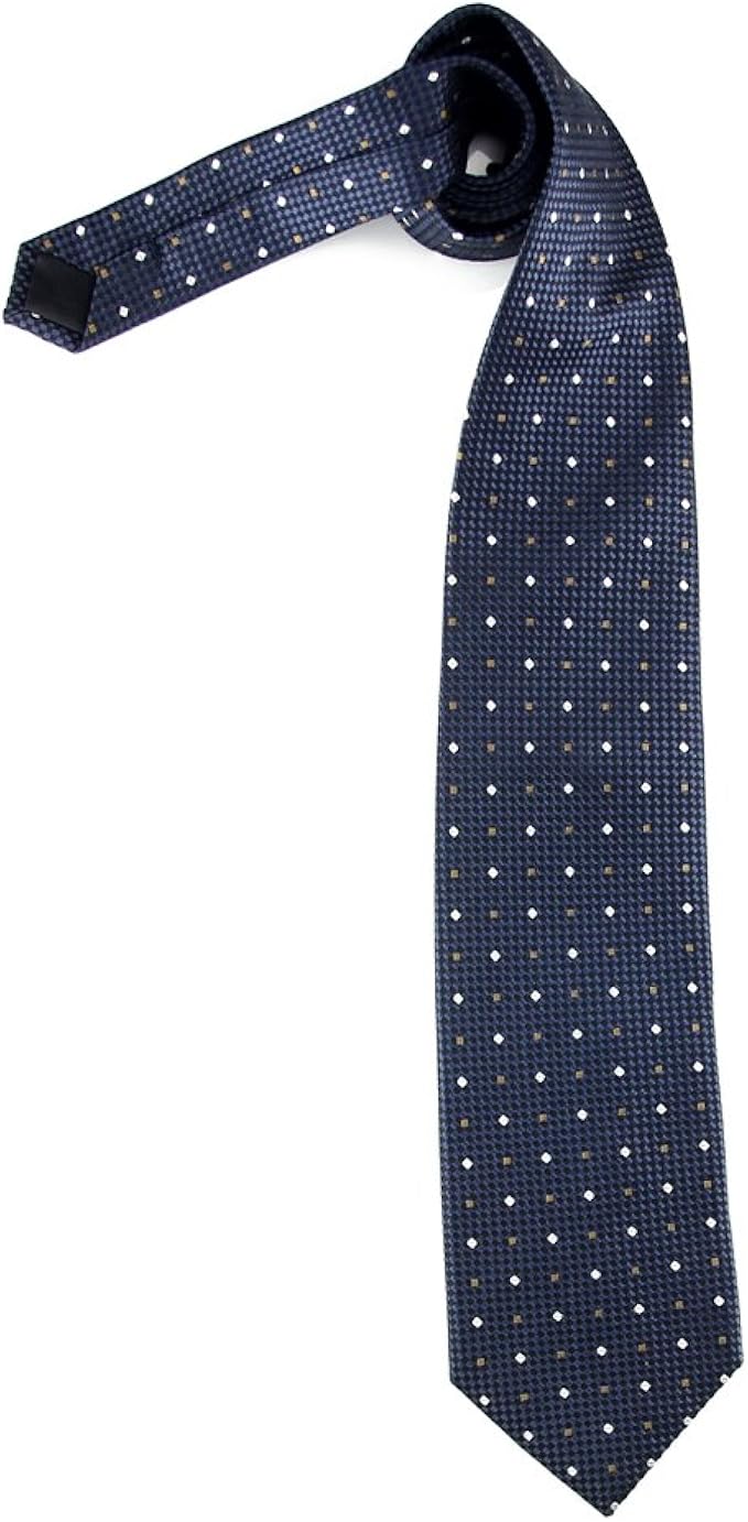 白领公社好的哇时尚商务男士领带藏青色圆点