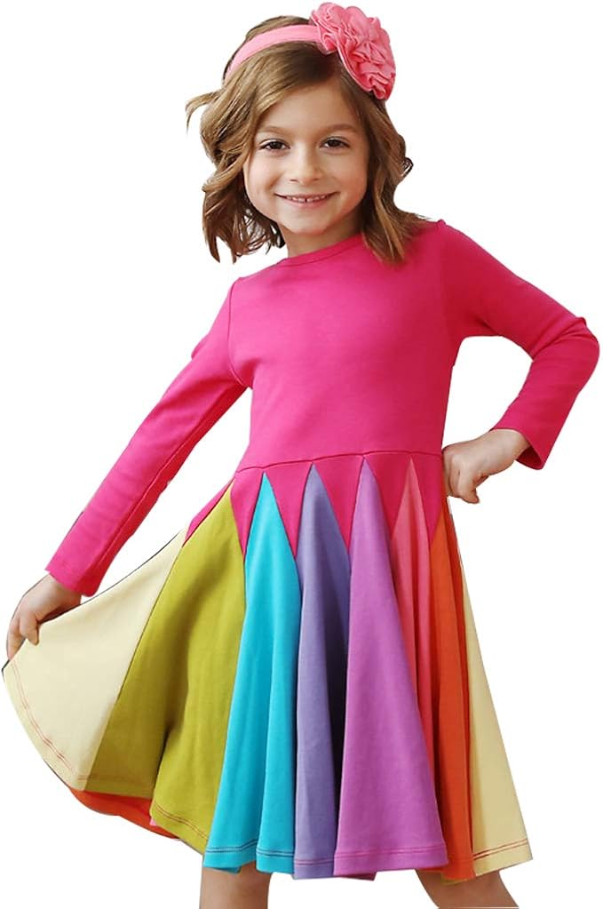 幼儿儿童女婴夏季连衣裙服装彩虹褶皱吊带连衣裙露背公主太阳裙游乐装