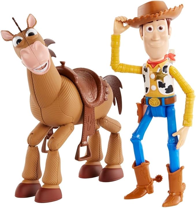 toy story 迪士尼玩具总动员4 woody&bullseye 2角色模型,电影风格