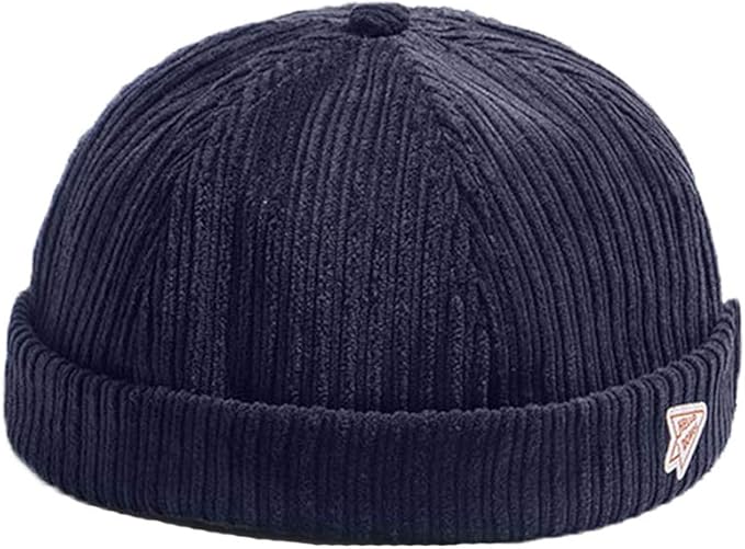 男式帽子 docker 帽子 无檐*帽 水手帽 工人帽 卷边复古无檐帽 可调节