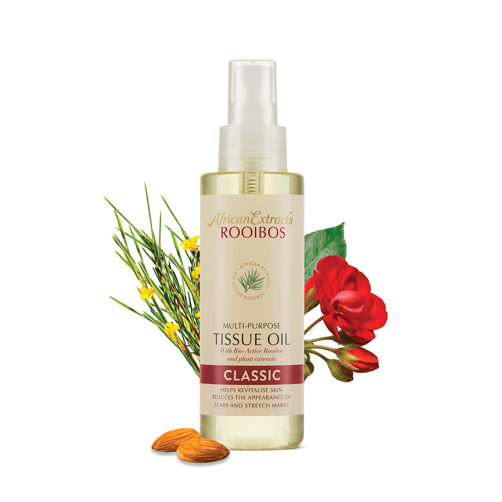 African Extracts Rooibos Classic multi-purpose tissue oil for face and body * * Bioactive Rooibos, vitamin E, vegetarian, essence free, natural extract, 125ml