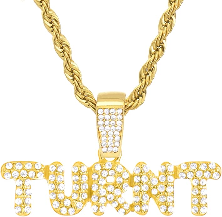 metaltree98 镀金旋转标志吊坠 60.96 cm 绳链项链 hc 1298 g