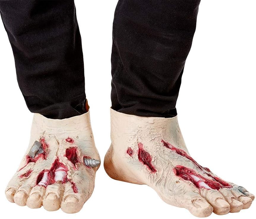 smiffys 52038 僵尸乳胶鞋套 男式,米色,均码