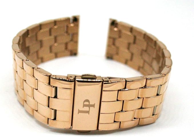 lucienpiccard22毫米不锈钢表带手镯2032厘米玫瑰金适合clariden型号