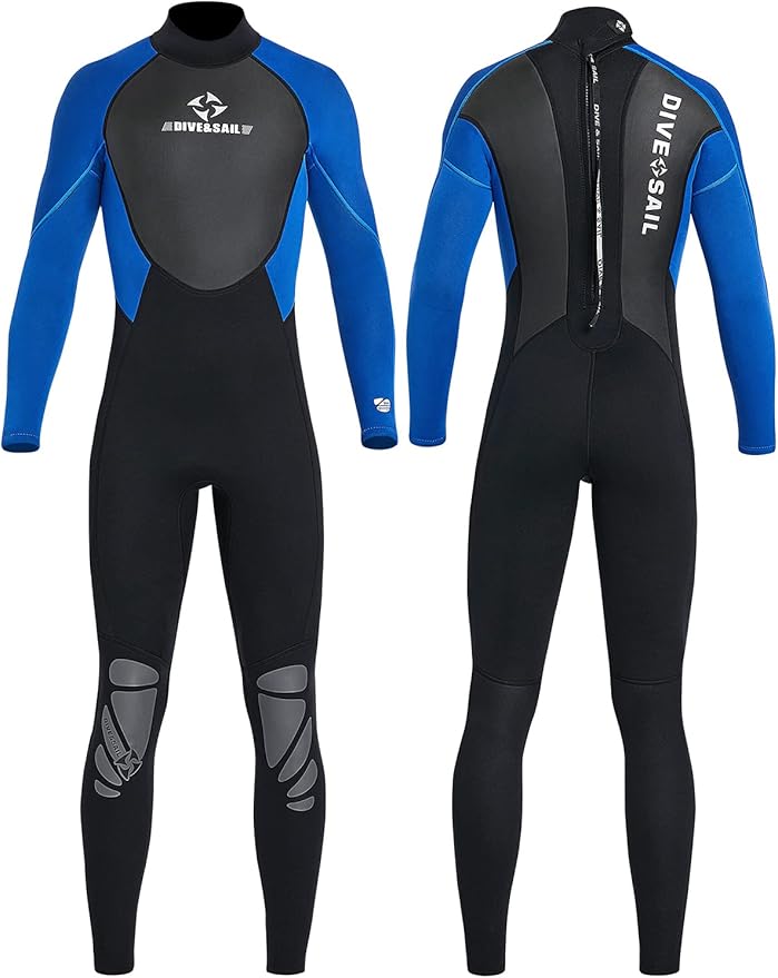 wetsuit 女士男士全身泳衣,3 毫米优质氯丁橡胶潜水服,后背拉链长袖