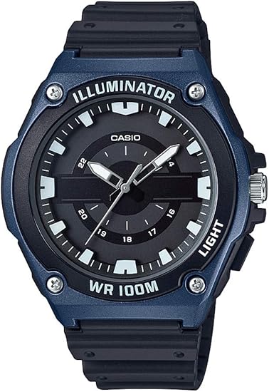 casio 卡西欧 男式手表 树脂表带 黑色 17.65(型号: mwc-100h-2avcf)