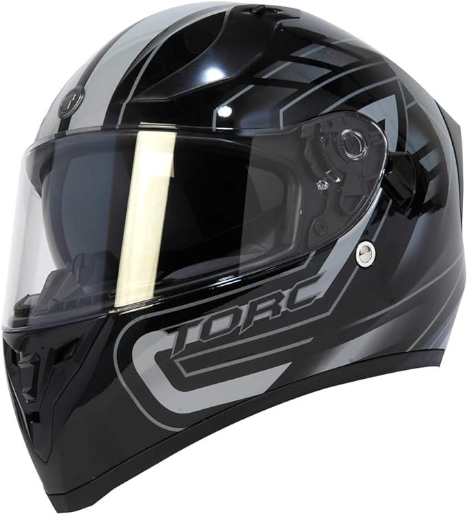 torc t1505hog21 整体头盔(亮面,黑色,地平线灰色,xs)