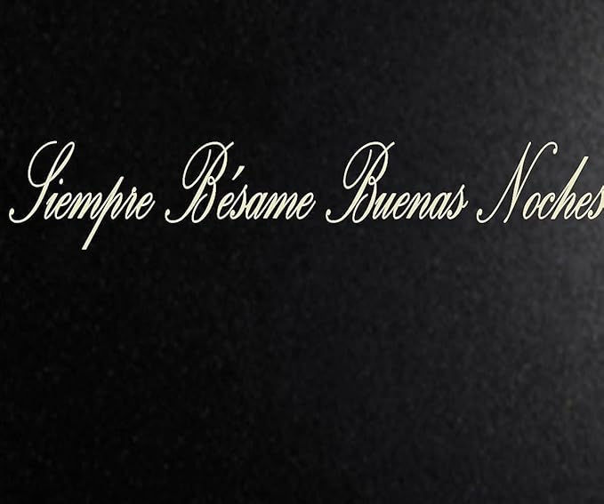 0002 siempre besame buenas noches 西班牙语墙贴,哑光棕褐色