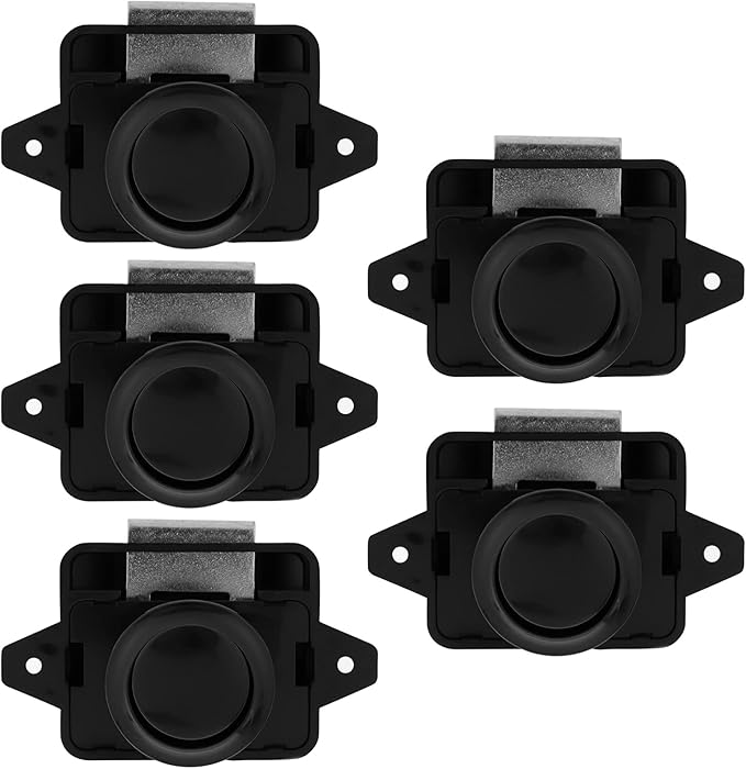 doitool 5 件按钮闩锁橱柜门锁无钥匙按钮锁适用于房车橱柜房车房车