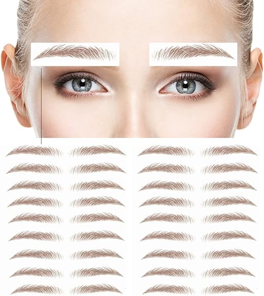 rosinking 36 对眉毛纹身贴纸,防水眉毛转移贴纸可撕 6d 眉毛纹身贴纸