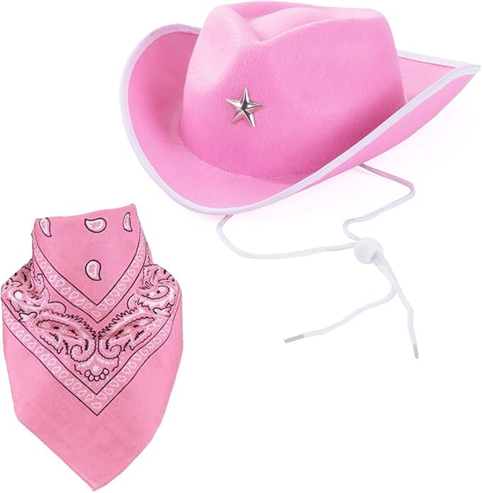 牛仔帽 - 带佩斯利头巾的西部帽 - funny party hats 装扮服装