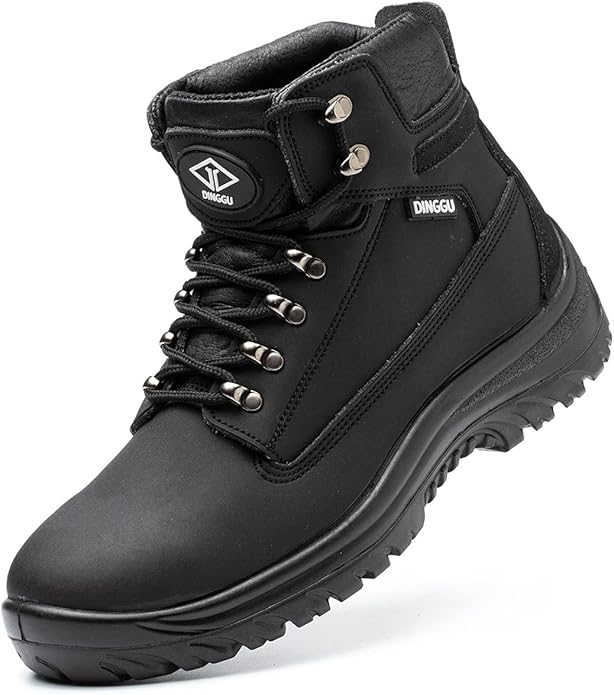 dinggu 男士工作靴 钢头鞋 男士 工作靴 *防碎 *工作靴 男士 带防穿刺