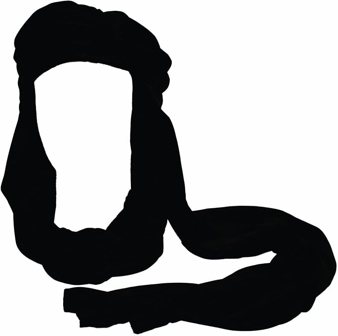 亚历山大服装阿拉伯骑士头巾, 黑色//白色, 均码