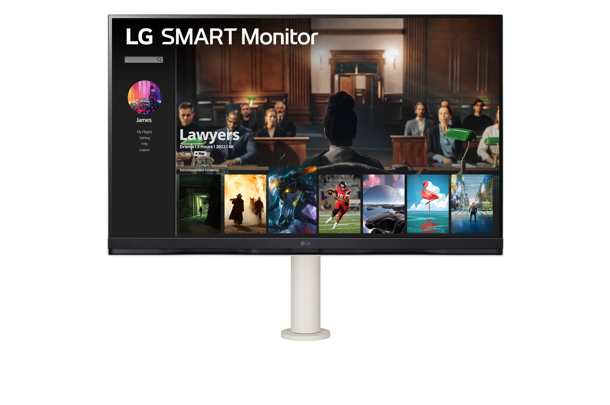 LG Smart Display (32SQ780S) - 32-inch 4K UHD(3840x2160) display,Ergo stand,webOS Smart Display,ThinQ Home,Magic Remote,USB Type-C™,2x5W Stereo speakers,Air Play 2, S screen sharing, Bluetooth