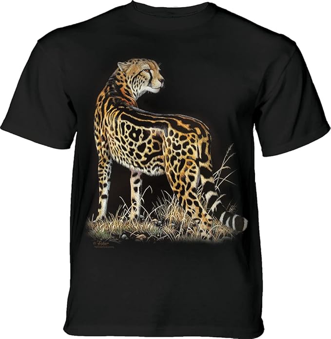 山王猎豹成人 t 恤,黑色,3xl,3xl 码