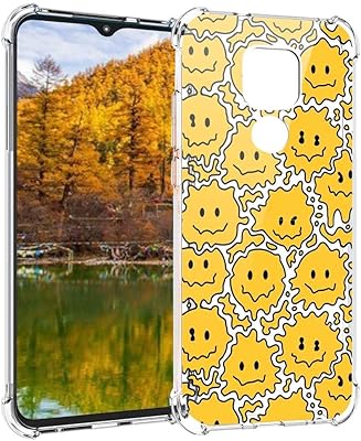 兼容摩托罗拉 moto g play 2021 smile face 手机壳,滑稽可爱融化笑脸
