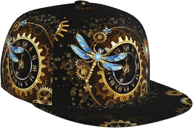 asyg 蒸汽朋克时钟帽子女士男士棒球帽男士女士酷炫蒸汽朋克棒球帽可