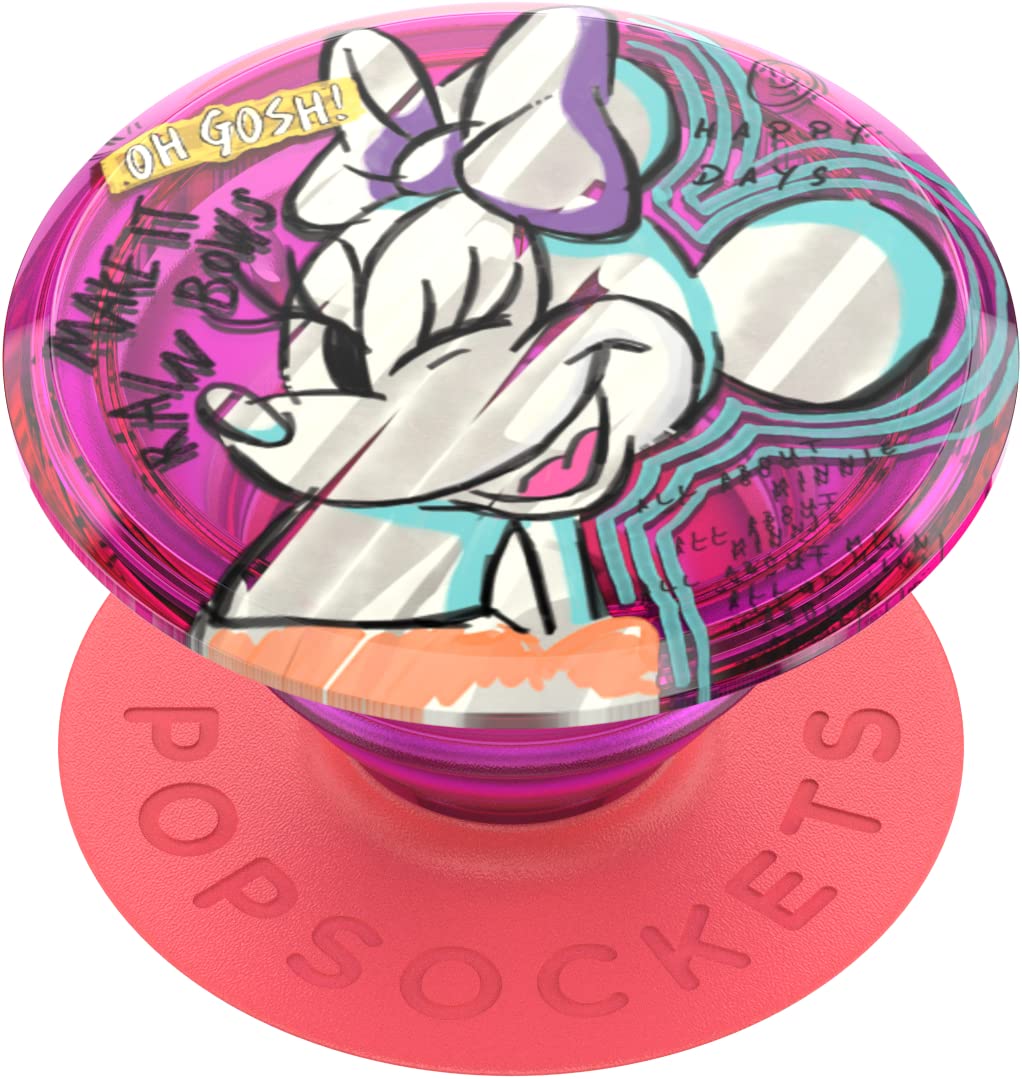 PopSockets: 半透明手机手柄,带扩展支架,手机流行插座 - 所有关于 Minnie