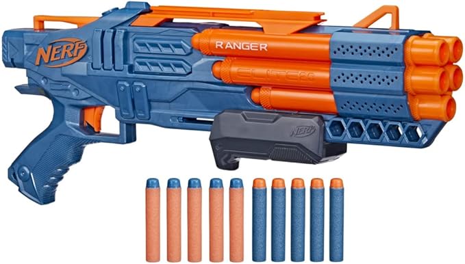 0 ranger pd-5 玩具枪,5 枪弹,10 个 nerf elite 飞镖,易于使用,飞镖
