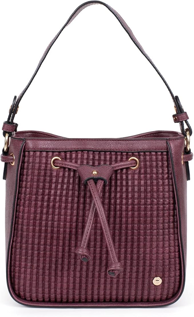 hexagona 女式 paris 单提手 eclats 系列 - 黑色合成手工手提手提包