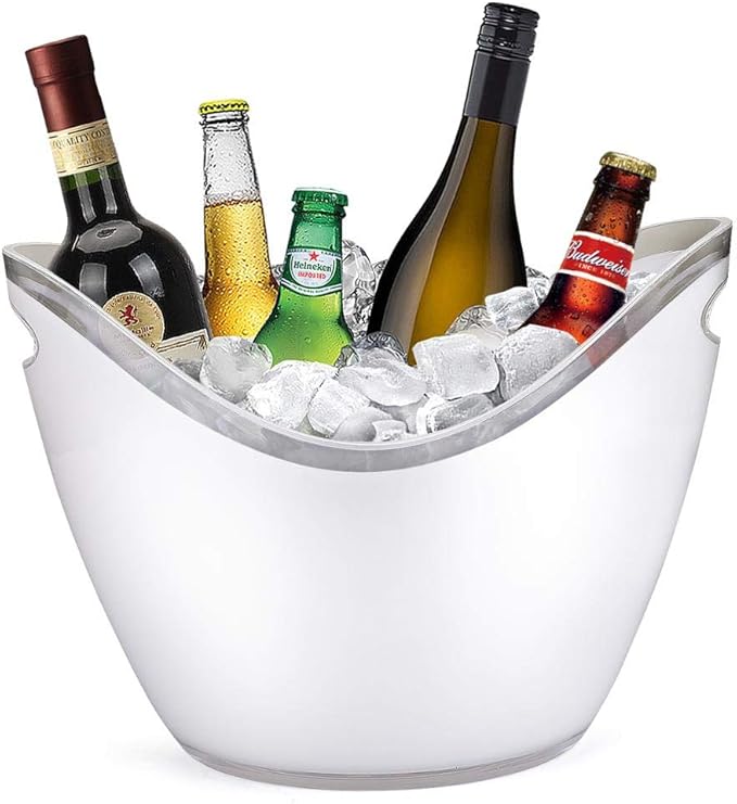 冰桶 8 升饮料浴缸 适用于派对婚礼酒吧酒吧酒精水果碗,透明亚克力