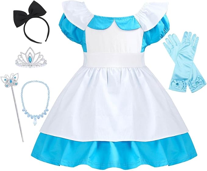 marendyee 爱丽丝梦游仙境女孩圣诞角色扮演装扮万圣节服装生日套装