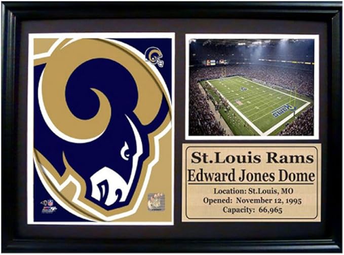 encore select 136-68 nfl 圣路易斯公羊牌匾,带爱德华琼斯圆顶照片