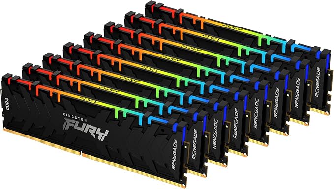 kingston 金士顿 fury renegade rgb 256 gb (8 x 32 gb) 3200 mhz