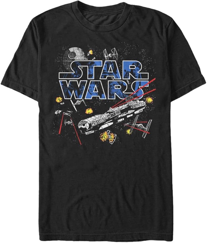 starwars星球大战男式flightofthefalcon图案t恤