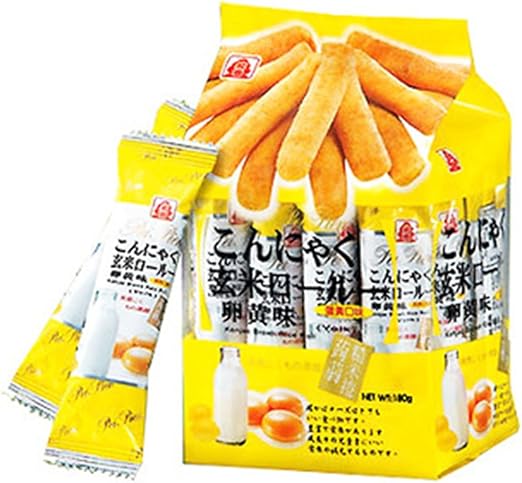 Peitien 北田台湾进口99能量棒系列蒟蒻糙米卷玄米卷卵黄蛋黃口味160g 亚马逊中国 食品