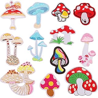 yukokaa 可爱连结蘑菇太阳贴布 diy 贴花卡通刺绣缝纫儿童服装背包