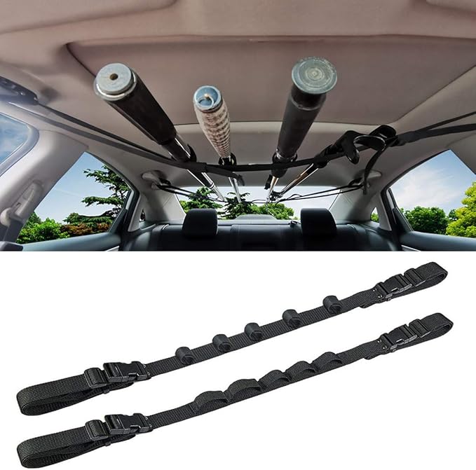 aophire 汽车钓鱼竿支架带可调节车辆钓鱼杆架带 5 根杆适用于 suvs