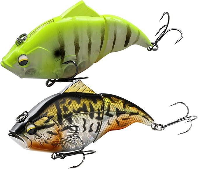 johncoo 鲈鱼鱼 游泳诱饵 双接头 硬饵 慢沉 浮动鱼饵 适用于鲈鱼 鱼