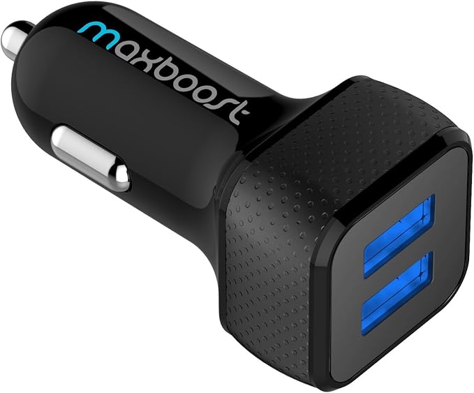 Maxboost 车载充电器带smartusb 端口4 8a 24w 黑色 充电器适配器 适用于iphone 12 11 Pro Max Xs Max Xr Xs X 8 7 Plus Galaxy S20 Ultra S10 S10 S10e Note Lg Ipad Pro Air 2 Mini 华为 Moto Pixel 亚马逊中国 手机通讯