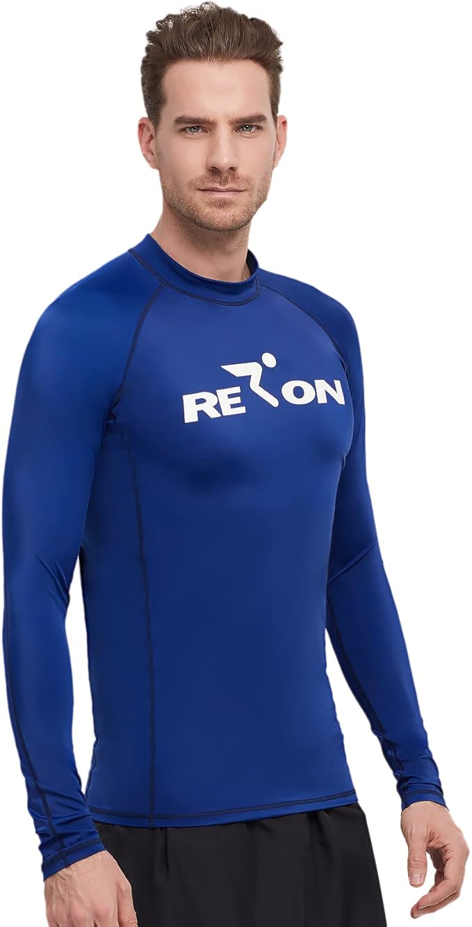 太阳衬衫男士冲浪游泳*衣男式潜水皮肤衬衫适合划桨运动划船皮划艇