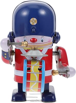 nuobesty 发条玩具马口铁钟表玩具步行鼓手士兵复古复古发条玩具儿童